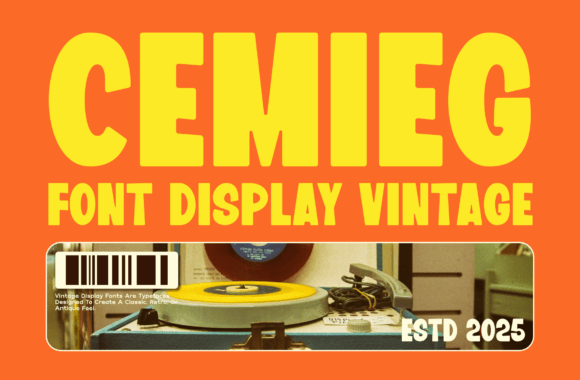 Cemieg: A Vintage Display Typeface for Timeless Design