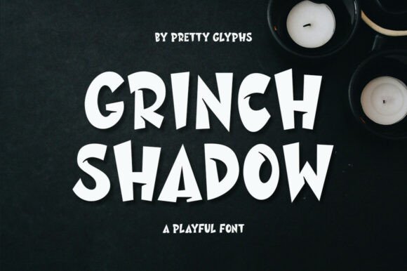 Grinch Shadow: A Quirky Display Font for Festive Designs