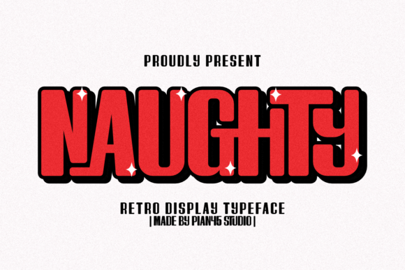 Naughty: A Bold Retro Display Typeface for Festive Impact