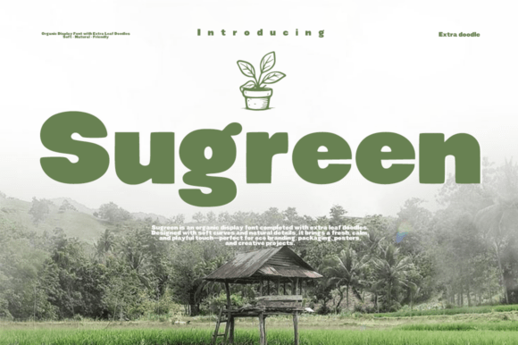 Sugreen: Nature's Embrace Display Font