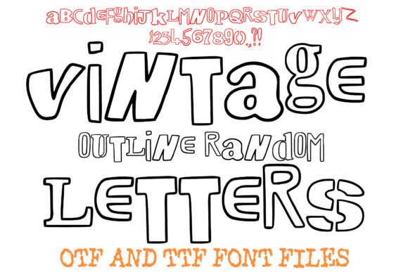 Vintage Outline Random Letters: Defining the Quirky Aesthetic