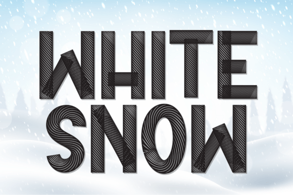 White Snow: The Art of Whimsical Typography in Modern Design